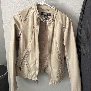 Tan leather jacket